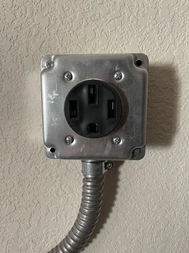 NEMA 14-50 outlet installed for Electrical Panel Upgrade in Mojave