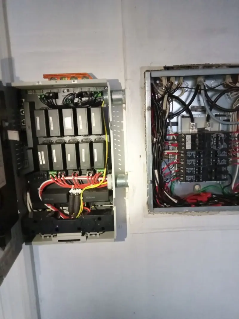 Electrical panel upgrade completed for Security Camera Wiring in Mojave